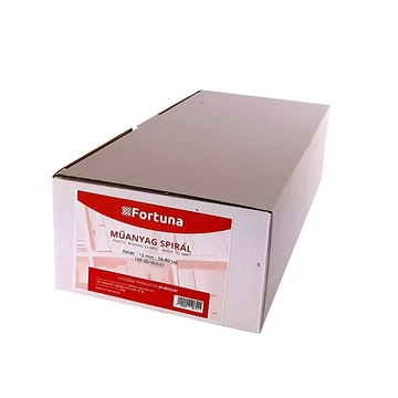 Iratspirál műanyag FORTUNA 12mm 56-80 lap fehér 100/dob Iratspirál műanyag FORTUNA 12mm 56-80 lap fehér 100/dob