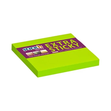 Öntapadó jegyzettömb STICK`N extra erős 76x76mm neon zöld 90 lap Öntapadó jegyzettömb STICK`N extra erős 76x76mm neon zöld 90 lap