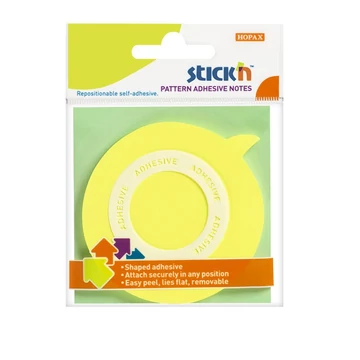 Öntapadó jegyzettömb STICK`N 70x70mm 360°-ban öntapadó szövegbuborék forma sárga 50 lap Öntapadó jegyzettömb STICK`N 70x70mm 360°-ban öntapadó szövegbuborék forma sárga 50 lap