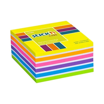 Öntapadó jegyzettömb STICK`N 76x76mm neon sárga mix 400 lap Öntapadó jegyzettömb STICK`N 76x76mm neon sárga mix 400 lap