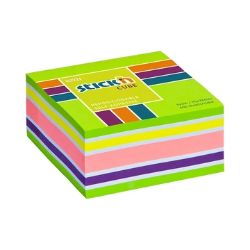 Öntapadó jegyzettömb STICK`N 76x76mm neon zöld mix 400 lap Öntapadó jegyzettömb STICK`N 76x76mm neon zöld mix 400 lap