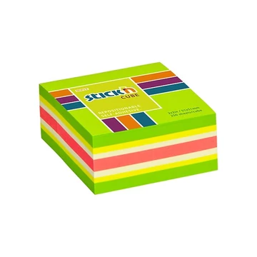 Öntapadó jegyzettömb STICK`N 51x51mm neon zöld mix 250 lap Öntapadó jegyzettömb STICK`N 51x51mm neon zöld mix 250 lap