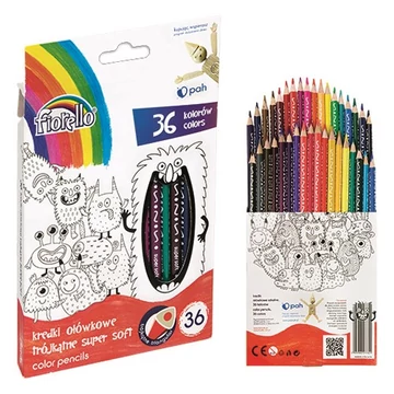 Színes ceruza FIORELLO háromszögletű 36 db/készlet Színes ceruza FIORELLO háromszögletű 36 db/készlet