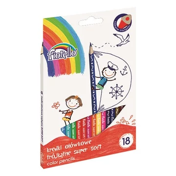 Színes ceruza FIORELLO háromszögletű 18 db/készlet Színes ceruza FIORELLO háromszögletű 18 db/készlet