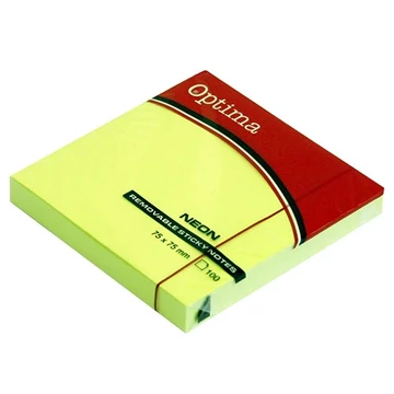 Öntapadós jegyzet OPTIMA 75x75mm neon zöld 100 lap Öntapadós jegyzet OPTIMA 75x75mm neon zöld 100 lap