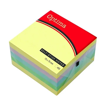 Öntapadós jegyzet OPTIMA 76x76mm pasztell 400 lap Öntapadós jegyzet OPTIMA 76x76mm pasztell 400 lap