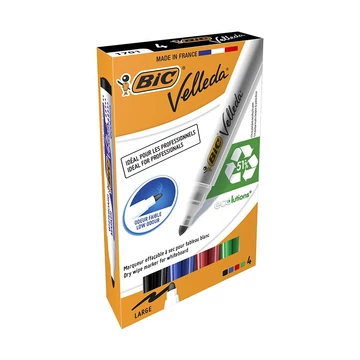 Táblamarker BIC Velleda 1701 kerek 4db-os készlet Táblamarker BIC Velleda 1701 kerek 4db-os készlet