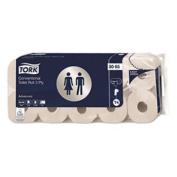 Toalettpapír TORK Advanced  kis tekercses T4 3 rétegű fehér Toalettpapír TORK Advanced  kis tekercses T4 3 rétegű fehér
