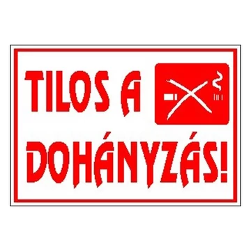 Matrica Tilos a dohányzás! fehér "C" Matrica Tilos a dohányzás! fehér "C"