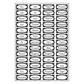 Matrica fűszeres fehér "D" Matrica fűszeres fehér "D"