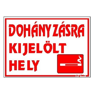 Matrica Dohányzásra kijelölt hely fehér piros "C" Matrica Dohányzásra kijelölt hely fehér piros "C"