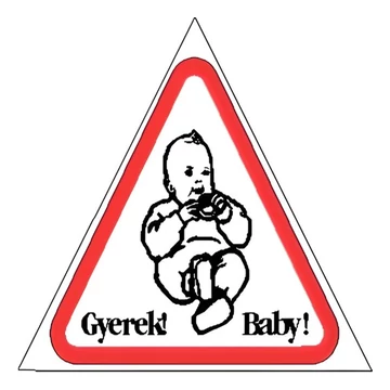 Matrica Gyermek az autóban fehér "B" Matrica Gyermek az autóban fehér "B"