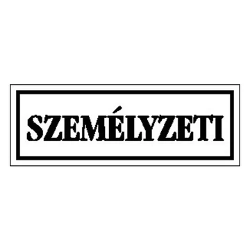 Matrica Személyzeti fehér "A" Matrica Személyzeti fehér "A"