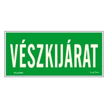 Matrica Vészkijárat zöld "F" Matrica Vészkijárat zöld "F"