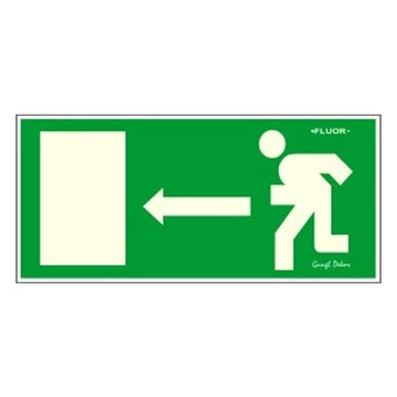 Matrica Menekülési irány balra zöld "F" Matrica Menekülési irány balra zöld "F"