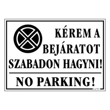 Piktogram Kérem a bejáratot szabadon hagyni fehér Piktogram Kérem a bejáratot szabadon hagyni fehér