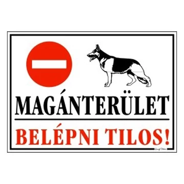 Piktogram Magánterület, belépni tilos! fehér Piktogram Magánterület, belépni tilos! fehér