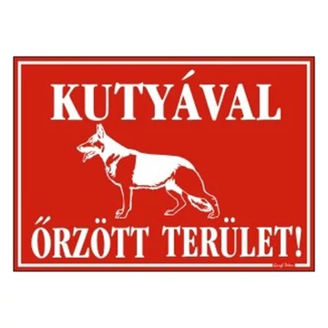 Piktogram Kutyával őrzött terület piros Piktogram Kutyával őrzött terület piros