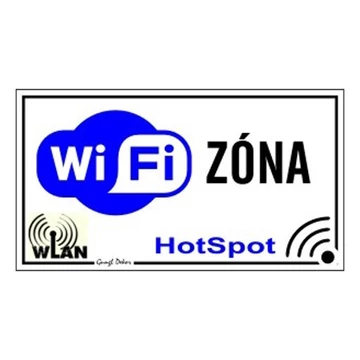 Piktogram WI-FI zóna fehér Piktogram WI-FI zóna fehér