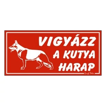 Piktogram Vigyázz a kutya harap! piros Piktogram Vigyázz a kutya harap! piros