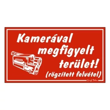 Piktogram Kamerával megfigyelt terület piros Piktogram Kamerával megfigyelt terület piros