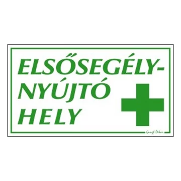 Piktogram Elsősegélynyújtó hely (fehér alapon zöld) Piktogram Elsősegélynyújtó hely (fehér alapon zöld)