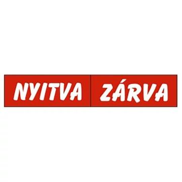 Piktogram Nyitva-zárva (kétold. tábla) piros Piktogram Nyitva-zárva (kétold. tábla) piros