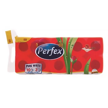 Toalettpapír PERFEX 3 rétegű 10 tekercses Toalettpapír PERFEX 3 rétegű 10 tekercses