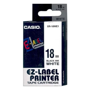 Feliratozó szalag CASIO XR-18WE1 18mmx8m fehéren fekete Feliratozó szalag CASIO XR-18WE1 18mmx8m fehéren fekete