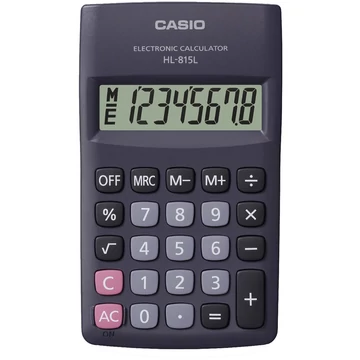 Számológép zseb CASIO HL-815L BK 8 digit Számológép zseb CASIO HL-815L BK 8 digit