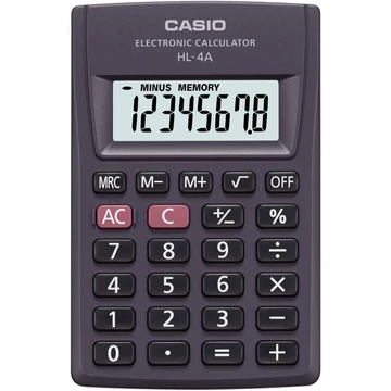 Számológép zseb CASIO HL-4 8 digit Számológép zseb CASIO HL-4 8 digit