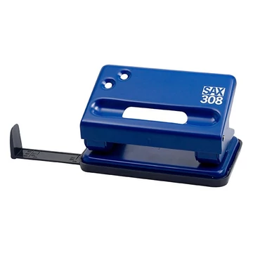 Lyukasztó SAX 308 2 lyukú fém 15 lap kék Lyukasztó SAX 308 2 lyukú fém 15 lap kék