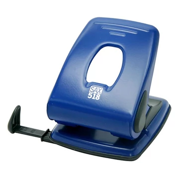 Lyukasztó SAX 518 2 lyukú fém 40 lap kék Lyukasztó SAX 518 2 lyukú fém 40 lap kék