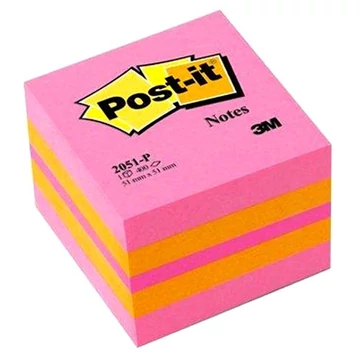 Öntapadós jegyzet 3M Post-it LP2051P 51x51mm mini kocka vegyes pink 400 lap Öntapadós jegyzet 3M Post-it LP2051P 51x51mm mini kocka vegyes pink 400 lap