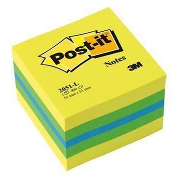 Öntapadós jegyzet 3M Post-it LP2051L 51x51mm mini kocka lime 400 lap Öntapadós jegyzet 3M Post-it LP2051L 51x51mm mini kocka lime 400 lap