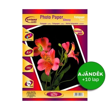 Fotópapír FORTUNA A/4 inkjet fényes 180 gr 100 ív/csomag Fotópapír FORTUNA A/4 inkjet fényes 180 gr 100 ív/csomag
