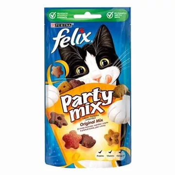 Állateledel jutalomfalat FELIX Party Mix Original Mix macskáknak 60g Állateledel jutalomfalat FELIX Party Mix Original Mix macskáknak 60g