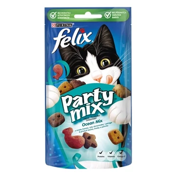 Állateledel jutalomfalat FELIX Party Mix Ocean Mix macskáknak 60g Állateledel jutalomfalat FELIX Party Mix Ocean Mix macskáknak 60g