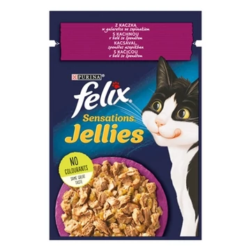 Állateledel alutasakos FELIX Sensations Jellies macskáknak kacsa aszpikban 85g Állateledel alutasakos FELIX Sensations Jellies macskáknak kacsa aszpikban 85g