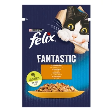 Állateledel alutasakos FELIX Fantastic macskáknak csirke aszpikban 85g Állateledel alutasakos FELIX Fantastic macskáknak csirke aszpikban 85g