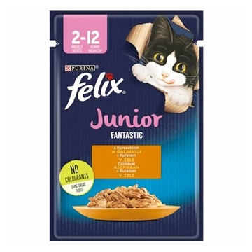 Állateledel alutasakos FELIX Fantastic Junior macskáknak csirke 85g Állateledel alutasakos FELIX Fantastic Junior macskáknak csirke 85g