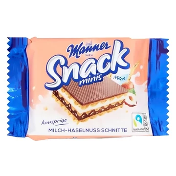 Töltött ostya MANNER mogyorós és tejszínes 25g Töltött ostya MANNER mogyorós és tejszínes 25g