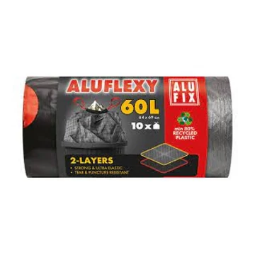 Szemeteszsák ALUFIX 60L Aluflexy húzófüles 2 rétegű 10 db/tekercs Szemeteszsák ALUFIX 60L Aluflexy húzófüles 2 rétegű 10 db/tekercs