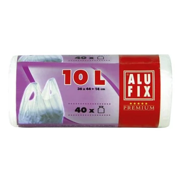 Szemeteszsák ALUFIX 10L húzófüles 40 db/tekercs Szemeteszsák ALUFIX 10L húzófüles 40 db/tekercs