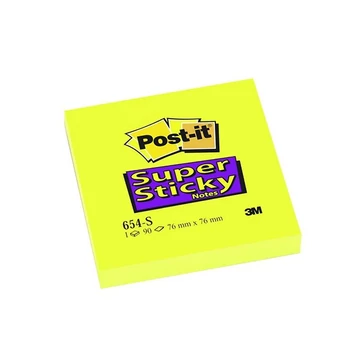 Öntapadós jegyzet 3M Post-it 76x76mm Super Sticky 12x90 lap Öntapadós jegyzet 3M Post-it 76x76mm Super Sticky 12x90 lap