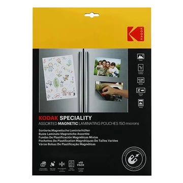 Lamináló fólia KODAK 10x15cm + 13x18cm + A/4 150 mikron mágneses 10 ív/csomag Lamináló fólia KODAK 10x15cm + 13x18cm + A/4 150 mikron mágneses 10 ív/csomag