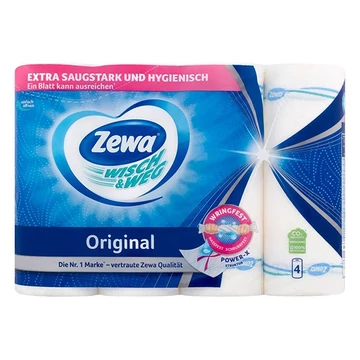 Kéztörlő tekercses háztartási ZEWA Wisch&Weg Original 2 rétegű 8 tekercses Kéztörlő tekercses háztartási ZEWA Wisch&Weg Original 2 rétegű 8 tekercses