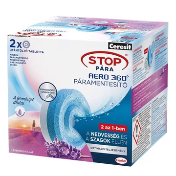 Páramentesítő tabletta CERESIT STOP PÁRA 2x450 g levendula Páramentesítő tabletta CERESIT STOP PÁRA 2x450 g levendula
