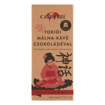 Kávékapszula CAFE FREI Nespresso Tokiói csokoládés-málna 9 kapszula/doboz Kávékapszula CAFE FREI Nespresso Tokiói csokoládés-málna 9 kapszula/doboz
