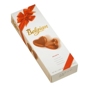 Csokoládé BELGIAN Hearts Hazelnut szívdesszert 65g Csokoládé BELGIAN Hearts Hazelnut szívdesszert 65g